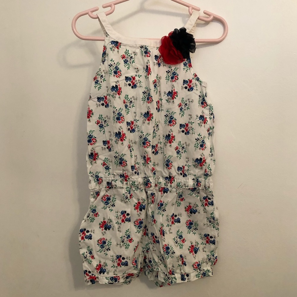Girl’s Flowery Short Jumpsuit Oshkosh Family